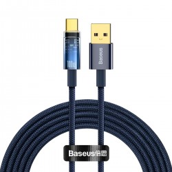 Кабел Baseus CATS000203 USB към USB Type C 100W 1м - син - Разклонители, Зарядни и Кабели