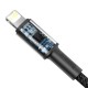 Кабел Baseus High Density USB Type-C към Lightning PD 20W, 2м CATLGD-A01 - черен