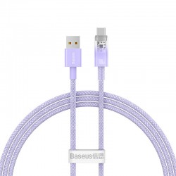 Кабел Baseus Explorer USB към USB-C 100W 2м CATS010505 - лилав - Baseus