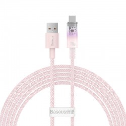 Кабел Baseus Explorer USB към USB-C 100W 1м CATS010404 - розов - Baseus