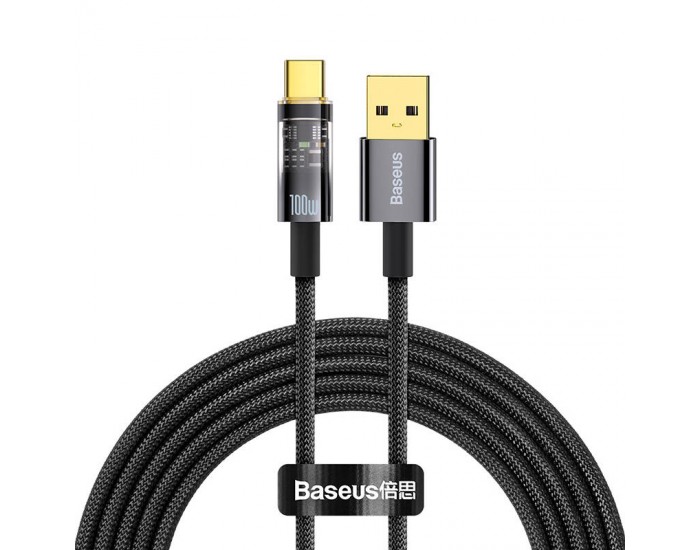 Кабел Baseus CATS000301 USB към USB Type C 100W 2м - черен