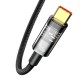 Кабел Baseus CATS000301 USB към USB Type C 100W 2м - черен