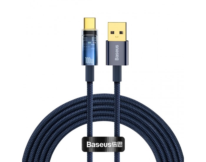 Кабел Baseus CATS000303 USB към USB Type C 100W 2м - син