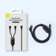 Кабел Baseus Flash Series Ⅱ Fast Charging 2 в 1 USB-C - 2xUSB-C 100W 1.5м CASS060001 - черен