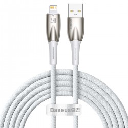 Кабел Baseus Glimmer Series USB-A - Lightning 480Mb/s 2.4A 2м CADH000302 - бял - Baseus