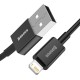 Кабел Baseus Superior USB към Lightning CALYS-A01 2.4 A 1 м - черен