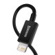 Кабел Baseus Superior USB към Lightning CALYS-A01 2.4 A 1 м - черен