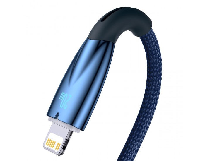 Кабел Baseus Glimmer fast charging USB-C към Lightning 20W 2м - син