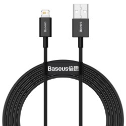 Кабел Baseus Superior USB към Lightning 2.4 A 2 м - черен - Baseus