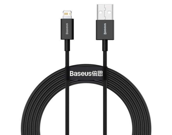 Кабел Baseus Superior USB към Lightning 2.4 A 2 м - черен