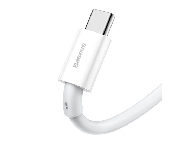 Кабел Baseus Superior CATYS-A02 USB-A към USB-C, 66W, 2м, бял