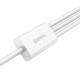 Кабел Baseus Superior 3 в 1 USB-А към Lightning, microUSB и USB-C, 1.5м, бял