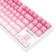 RGB гейминг клавиатура Redragon Cass K645W-GP-RGB_BR Brown Switch - бял/розов