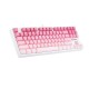 RGB гейминг клавиатура Redragon Cass K645W-GP-RGB_BR Brown Switch - бял/розов