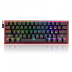 Механична геймърска клавиатура Redragon Fizz K617-RGB_RD RGB черна - Клавиатури, Мишки и Падове