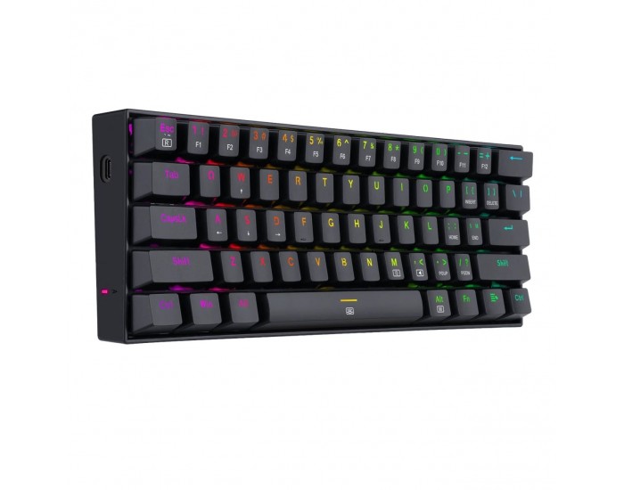 RGB механична геймърска клавиатура Redragon Dragonborn K630RGB-1-BK red switches