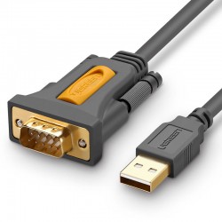 Кабел Ugreen USB-A към DB9 RS-232 1,5 м CR104 - сив - Разклонители, Зарядни и Кабели