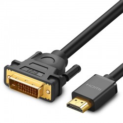 Кабел Ugreen DVI (мъжки) - HDMI (мъжки) FHD 60 Hz 1.5 m HD106 11150 - черен - Ugreen