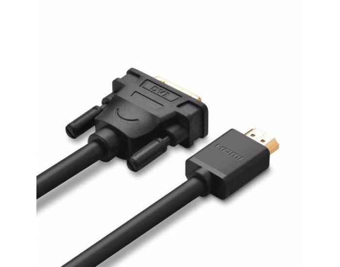 Кабел Ugreen DVI (мъжки) - HDMI (мъжки) FHD 60 Hz 1.5 m HD106 11150 - черен