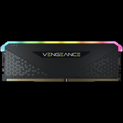 Corsair DDR4, 3200MHz 16GB 1x16GB Dimm, Unbuffered, 16-20-20-38, XMP 2.0, Vengeance RGB RS, RGB LED, Black PCB, 1.35V, for AMD Ryzen & Intel - Офис