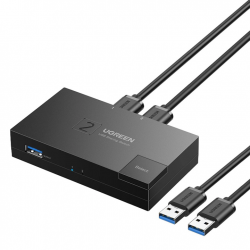 USB хъб Ugreen USB 3.0 двупосочен CM618 - черен - USB Хъбове, Четци и Флашки