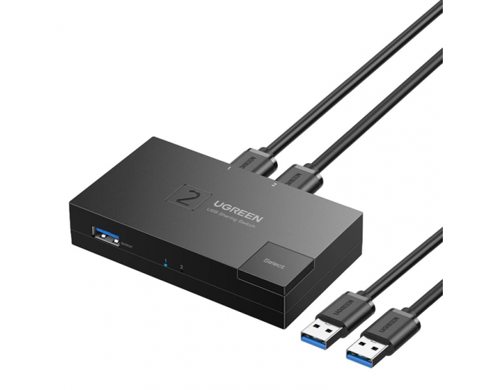 USB хъб Ugreen USB 3.0 двупосочен CM618 - черен