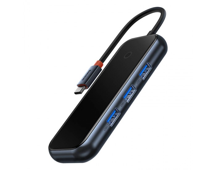 USB хъб Baseus AcmeJoy WKJZ010013 4-портов USB-C към 3xUSB 3.0 + USB-C PD - тъмносив