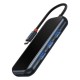 USB хъб Baseus AcmeJoy WKJZ010013 4-портов USB-C към 3xUSB 3.0 + USB-C PD - тъмносив