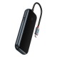 USB хъб Baseus AcmeJoy WKJZ010013 4-портов USB-C към 3xUSB 3.0 + USB-C PD - тъмносив