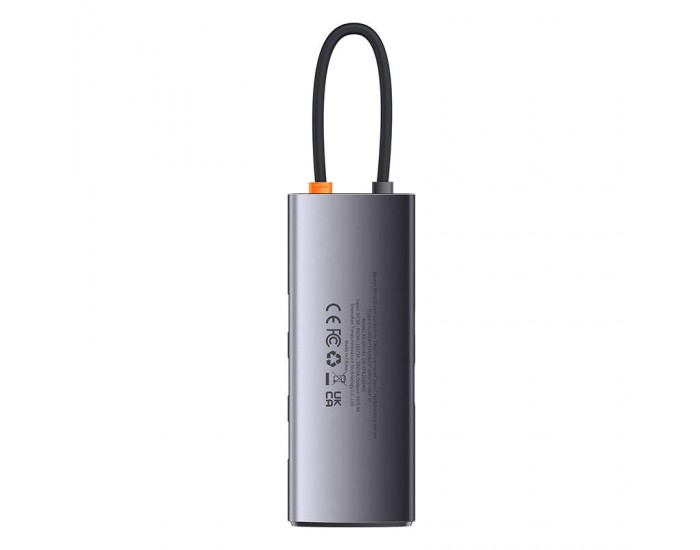 Хъб Baseus Metal Gleam Series 6в1 USB Type C към 3x USB 3.0 + HDMI + USB-C PD + VGA WKWG030013 - сив