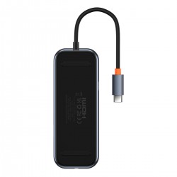 USB хъб Baseus AcmeJoy 8-портов USB-C към 1xHDMI /2xUSB-A 3.0 / 1xUSB-A 2.0 / 1xUSB-C PD&Data /1xRJ45 / 1xSD/TF - сив - USB Хъбове, Четци и Флашки