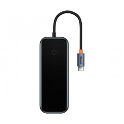 USB хъб Baseus AcmeJoy WKJZ010513 4-портов USB-C към 1xUSB-C / 4xUSB3.0 - тъмносив - USB Хъбове, Четци и Флашки