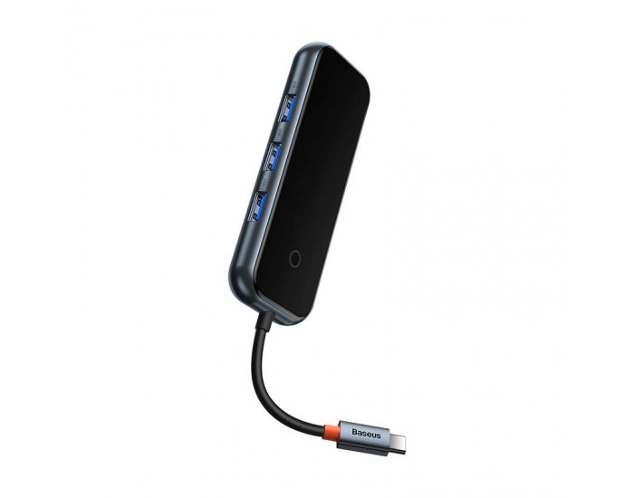 USB хъб Baseus AcmeJoy WKJZ010513 4-портов USB-C към 1xUSB-C / 4xUSB3.0 - тъмносив