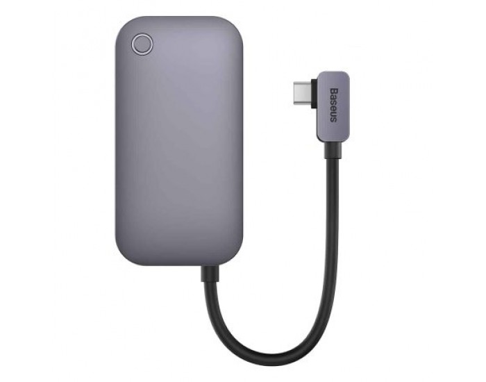 USB хъб Baseus PadJoy Series Hub 4 в 1 USB-C към USB 3.0 / HDMI / USB-C PD / Mini Jack 3,5 мм - сив