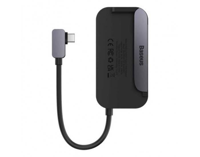 USB хъб Baseus PadJoy Series Hub 4 в 1 USB-C към USB 3.0 / HDMI / USB-C PD / Mini Jack 3,5 мм - сив