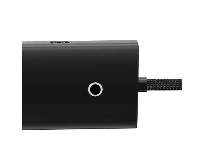 USB хъб Baseus WKQX030301 USB-C Lite Series 5в1, мултифункционален, 25см, черен