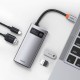 USB хъб Baseus Type-C 4 в 1 с 1х USB 3.0, 1х USB 2.0, 1х HDMI порта, черен