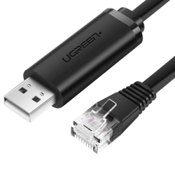 Мрежов кабел UGREEN CM204 USB - RJ45, конзолен 1.5м - черен - Разклонители, Зарядни и Кабели