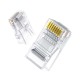 Кабелен накрайник Ugreen NW120 RJ45, 8P/8C, Cat.6/6e, UTP 60558 - 100 броя в комплект