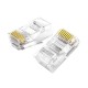 Кабелен накрайник Ugreen NW120 RJ45, 8P/8C, Cat.6/6e, UTP 60558 - 100 броя в комплект