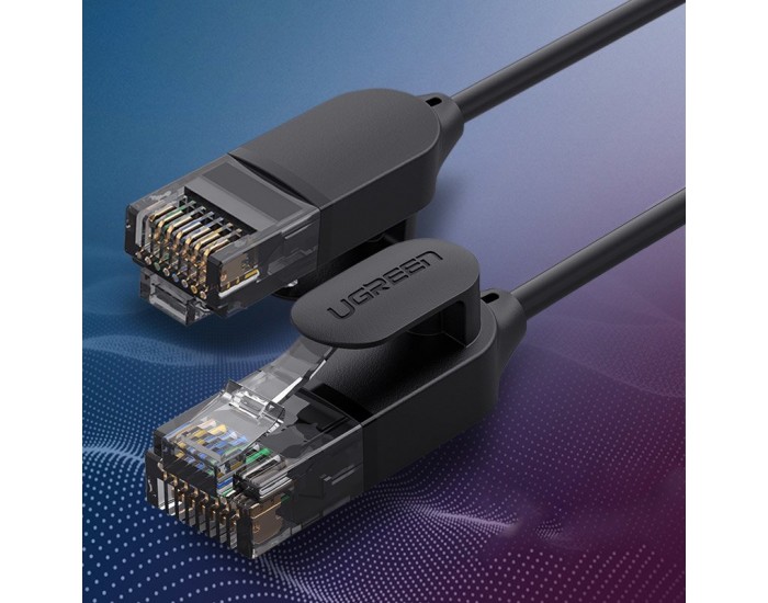 Мрежов кабел Ugreen 70654 Ethernet patchcord RJ45 Cat 6A UTP 1000Mbps 5м - черен