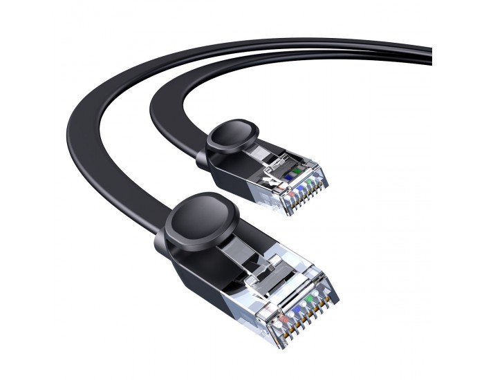 Мрежов кабел Baseus WKJS000101 high Speed Cat6 32AWG Gigabit network cable (flat cable) 2м - черен