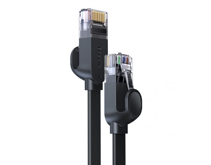 Мрежов кабел Baseus WKJS000101 high Speed Cat6 32AWG Gigabit network cable (flat cable) 2м - черен