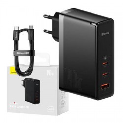 Зарядно устройство Baseus GaN5 Pro fast charger 2xUSB-C+USB 140W CCGP100201 - черно - Разклонители, Зарядни и Кабели