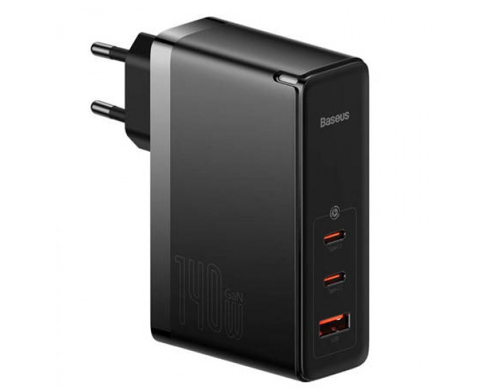 Зарядно устройство Baseus GaN5 Pro fast charger 2xUSB-C+USB 140W CCGP100201 - черно