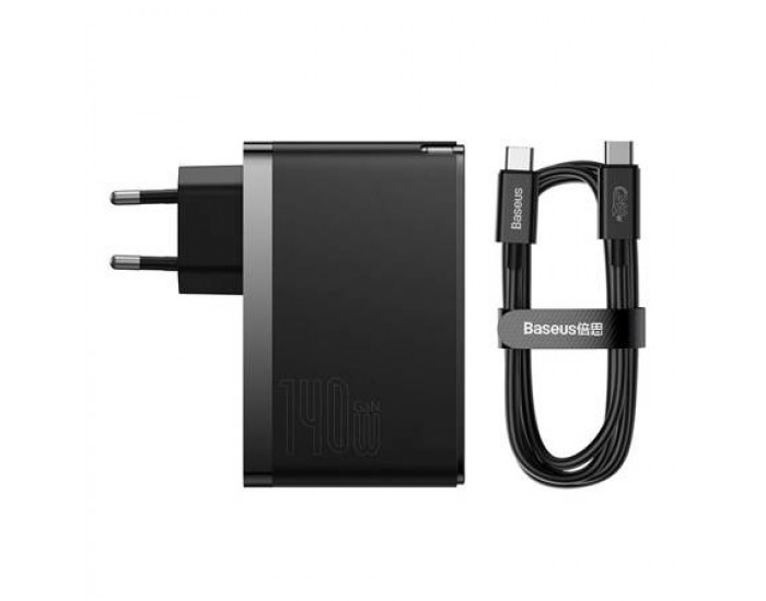 Зарядно устройство Baseus GaN5 Pro fast charger 2xUSB-C+USB 140W CCGP100201 - черно