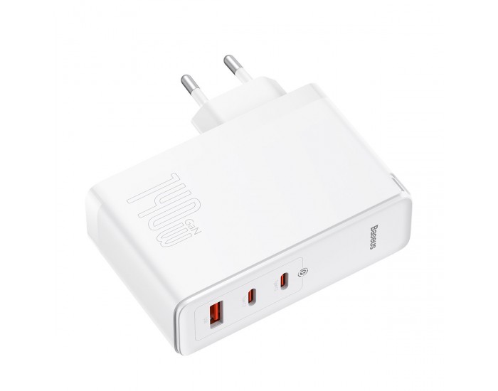 Зарядно устройство Baseus GaN5 Pro fast charger 2xUSB-C+USB 140W CCGP100202 - бял