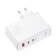 Зарядно устройство Baseus GaN5 Pro fast charger 2xUSB-C+USB 140W CCGP100202 - бял