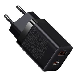 Зарядно устройство Baseus Super Pro USB-A към USB-C 30W CCSUPP-E01 - черно - Разклонители, Зарядни и Кабели