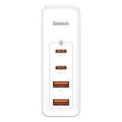 Зарядно устройство Baseus GaN2 Pro 2x USB Type-C / 2x USB 100W CCGAN2P-L02 - бял - Разклонители, Зарядни и Кабели